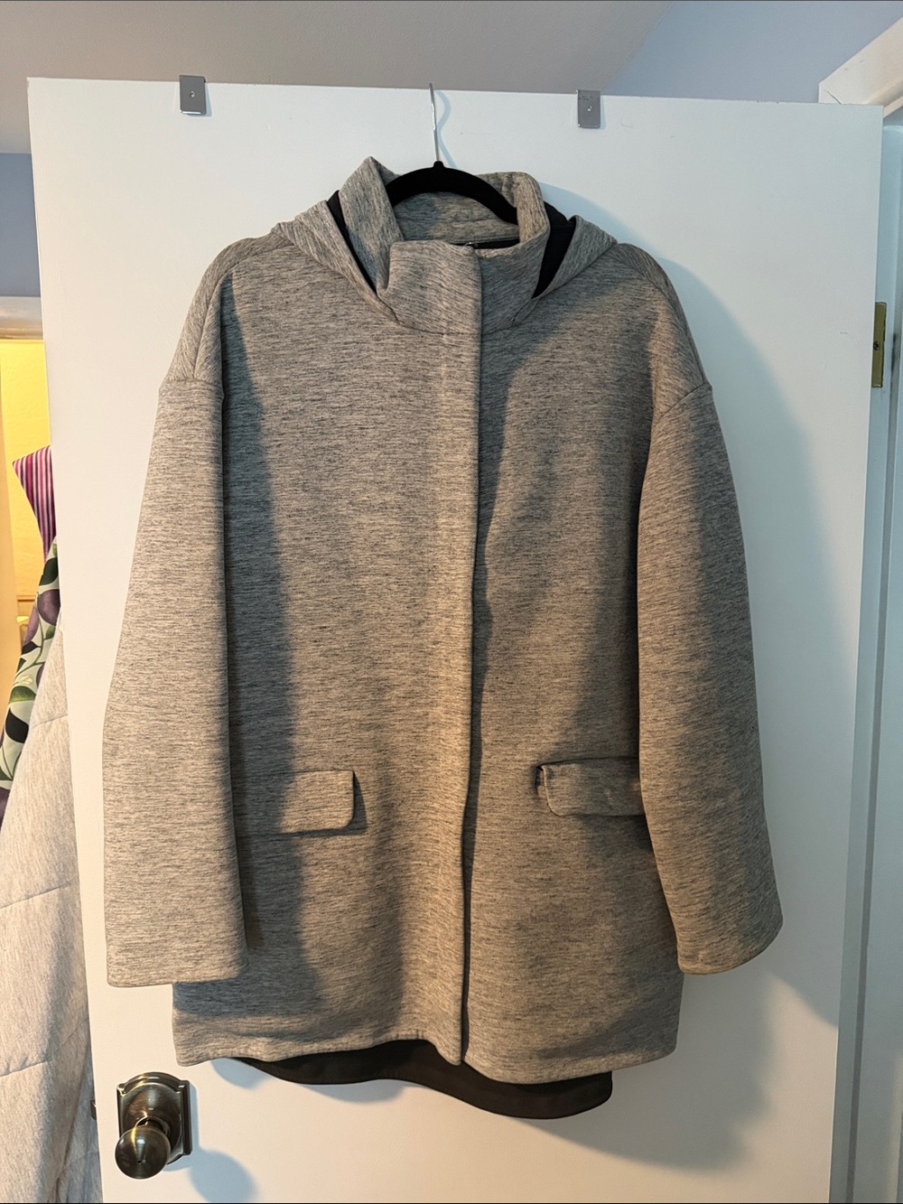 lululemon athletica Heather Gray Hooded Peacoat